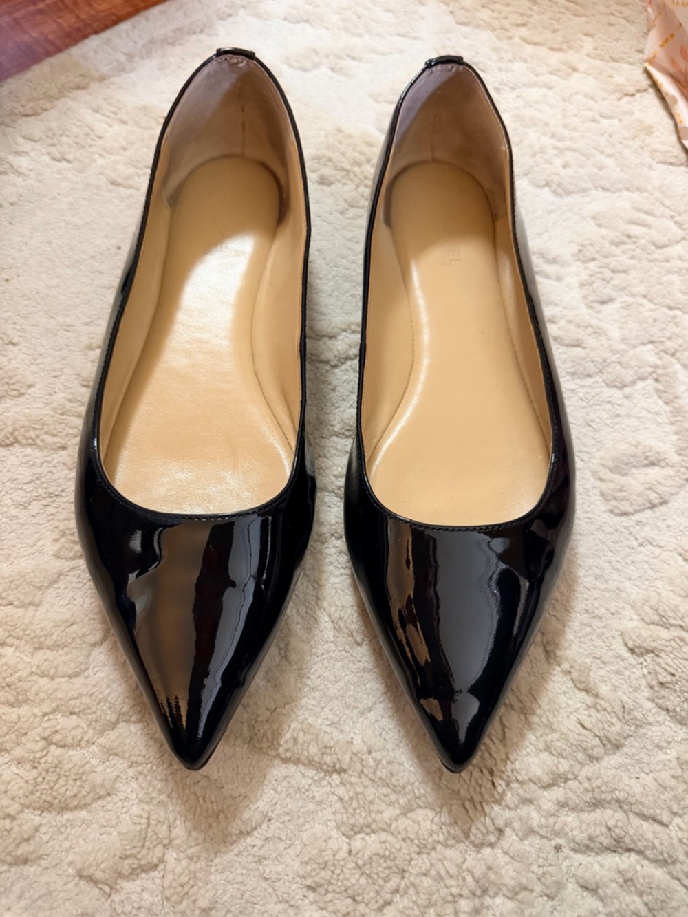 Michael Kors Black Patent Pointed-Toe Women's Flats Size 7